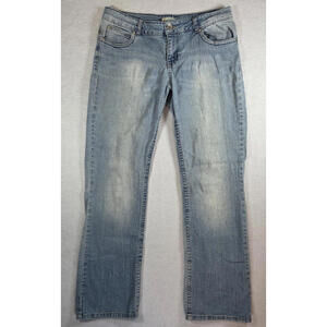 L.E.I. Ashley Boot Lowrise Womens Denim Blue Jeans Size 13 Regular Junior Faded